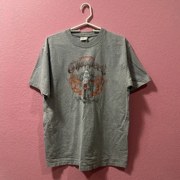 Vintage Grumpys Choppers Mean Machines Shirt Motorcycle Disney T-shirt Gray L - Picture 1 of 6